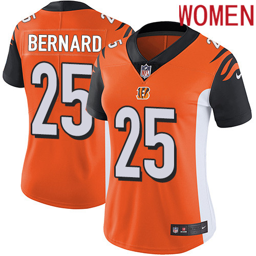 2019 Women Cincinnati Bengals #25 Bernard orange Nike Vapor Untouchable Limited NFL Jersey